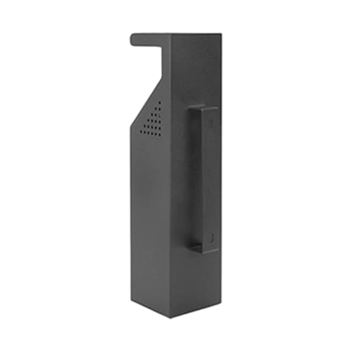 Watreketal Cubo de basura comercial montado en la pared, acero inoxidable, tapa con bisagras para zonas de alto tráfico, acero galvanizado, contenedor comercial