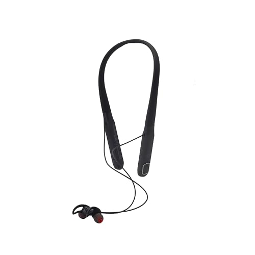 Image of JUST CORSECA Stallion Shadow Wireless Neckband | LED Battery Display | BT V5.3 | 70 Hours Playtime | 10mm Drivers | 16Ω Resistance | Type-C Charging | Magnetic Earbuds (Black)