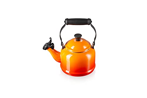 Le Creuset Tetera Demi, Acero esmaltado, 1.1 L, Naranja Volcánico - Imagen 3