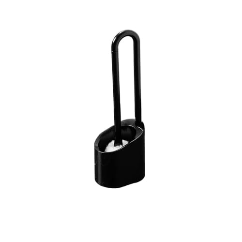 Escobilla de baño Cepillo de baño de plástico Negro con Fibra Flexible, Cepillo de baño esférico, Mango de succión magnético, Juego de cepillos de baño de pie Escobillas para baños
