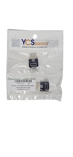 YCS basics 2 Pack Adaptador HDMI Macho a HDMI Hembra 90° miniatura 4