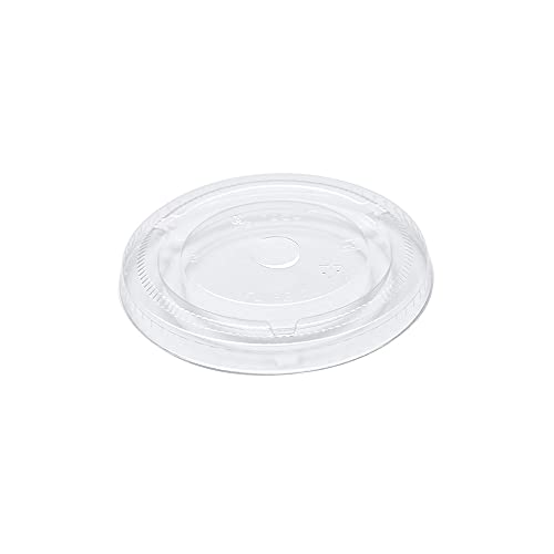 Tapas planas CPLA de 9 onzas compostables con alta resistencia térmica estuche de 1000 2