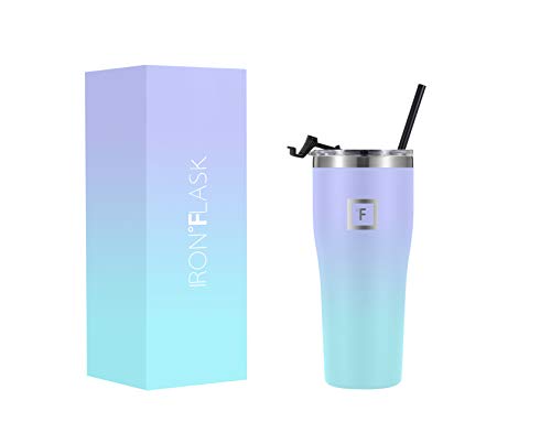 IRON °FLASK Rover Tumbler - 24 Oz Leak Proof Vacuum Insulated Stainless Steel Bottle Hot Cold Modern Double Walled Simple Thermo Coffee Travel Mug Hydro Water Metal Canteen TR_24CottonCandy