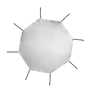 Toddmomy Hundegehege Abdeckung Weiß Achteckig