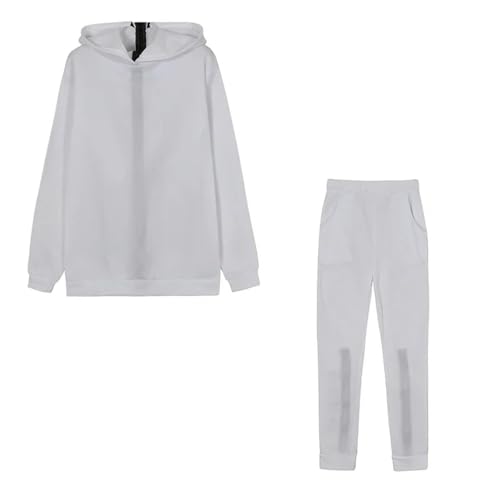 Ensemble pull zippé et pantalon fluide à lettrage
