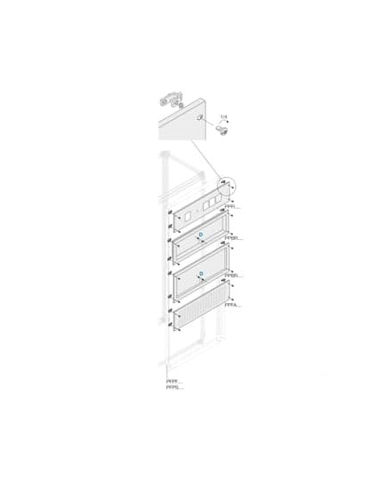 Panel ventilée 200 x 600 mm abb-entrelec évite surchauffe armoire
