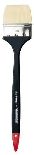 da Vinci Hog Bristle Series 7055 Maestro 2 Artist Paint Brush, Straight Edge Spalter with Red Handle, Size 80