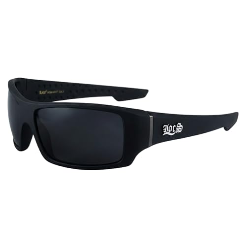 Image of Locs Men's Rectangular Hardcore Wrap Sunglasses - 9054 & 91264 Series
