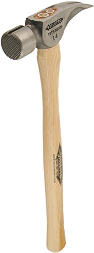 Stiletto TiBone TI14MS Straight Claw Framing Hammer 14 oz Head Titanium Head Brown/Tan Handle
