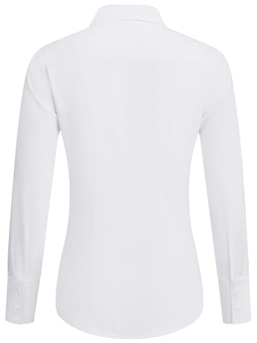 Button Down Shirts for Women Fitted Dress Shirt Long Sleeve Collared Blouse Work Business Office Attire Fall Outfits2