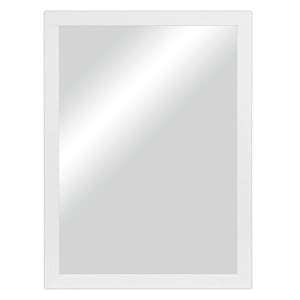 CHELY INTERMARKET MOD128 Espejo Pared Vertical Decorativo Grande Estilo Moderno Marco Madera Cuerpo Entero Elegante 40×60 cm Blanco Raya Ideal Recibidor Dormitorio Baño Incluye Kit Montaje