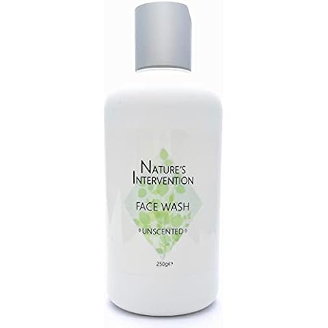 99% Natural FACE WASH - UNSCENTED - 250ml - by NATURE'S INTERVENTION - No Sulfates, Parabens, Dye or Artificial Fragrance, Cruelty-Free. Gently Removes Impurities. pH 5.5 For Sensitive Skin Cover