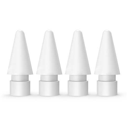 Image of KINGONE Upgraded Replacement Tips for Apple Pencil, POM Material, Compatible with Apple Pencil 1st /2nd Gen, Apple Pencil Pro, Wear-Resistant & Precise Control, Smooth Writing (4 Pack)