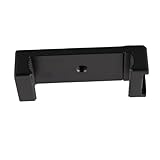 Tbest Universal All Metal Mobile Phone Clamp Adjustable Width Holder with 1/4 in Screw Holes Tripod Mount Adapter for Smartphones Vlogging Photography Aluminum Alloy Black