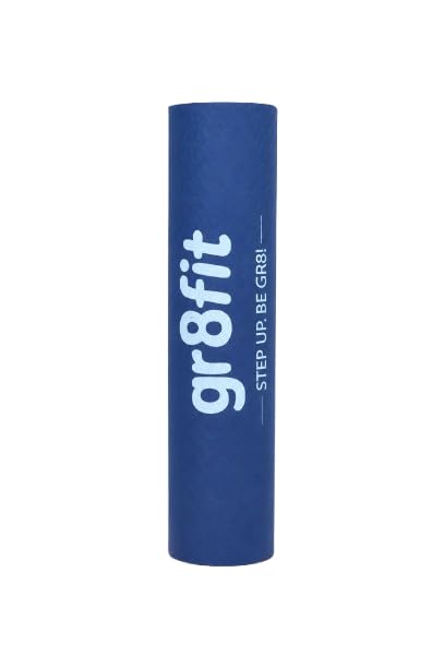 gr8 Yoga Alignment Mat, Blue, Eco TPE, 72x24 Inches, 6mm Thick, Non-Slip Surface, Alignment Lines for Yoga, Pilates and Stretching-image-23