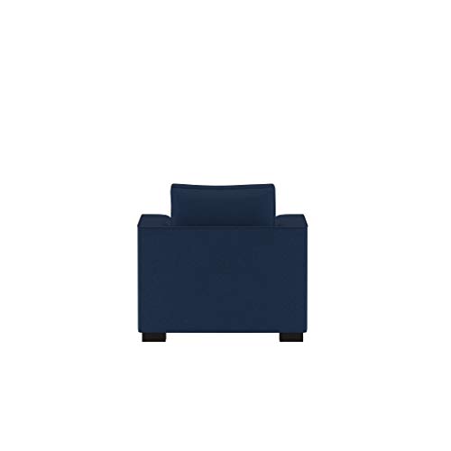 Image of Amazon Brand - Solimo Cosmos Fabric 1 seater Sofa (Blue)