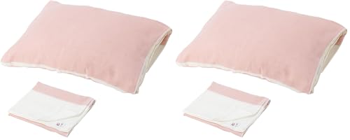 トップファクトリー まくらマキコ ロングタイプ 枕カバー 今治 巻くだけ 抱き枕 大型枕 コットン100% 薄手 ガーゼ 日本製 速乾 吸収 ギフト プレゼント ピンク (× 2)