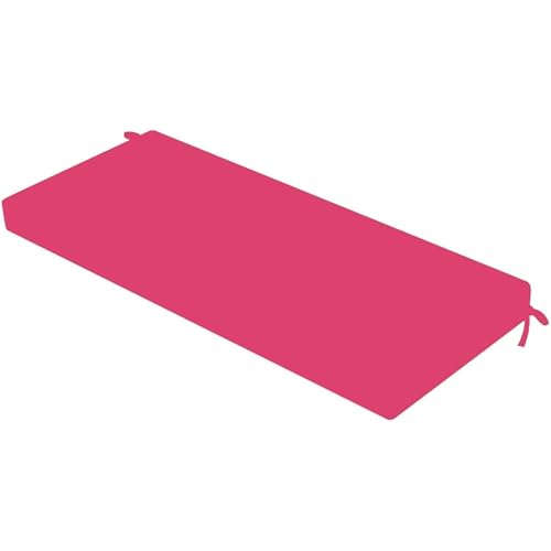 Coussin de banc imperméable rose 130x50 cm lavable et antidérapant - 2