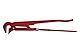 GEDORE red 90degree abgewinkelte Rohrzange, Spannweite 103 mm/3 Zoll, schwedisch, massiv, Zahnung versetzt, R27100030