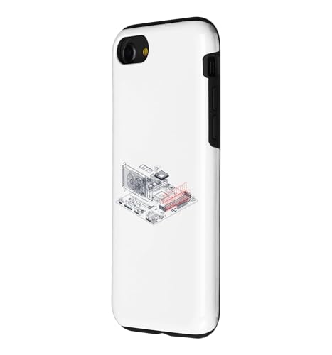 Image of RAM Card Wireframe Computer Motherboard IT Tech Geek Nerd Case for iPhone SE (2020) / 7 / 8