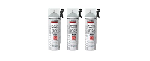 Rubson Expansive Isolation Thermique et Phonique, Blanche, Aérosol de 500 ml (Lot de 3)