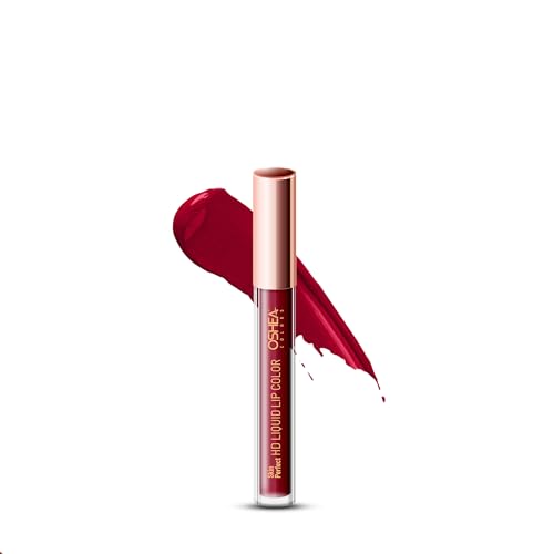 Image of Oshea Colors Long Lasting High Definition Liquid Lipstick | Smudgeproof & Ultra Pigmented Lip Color | Enriched with Vitamin E - (Wine & Dine 06) 2.6ml