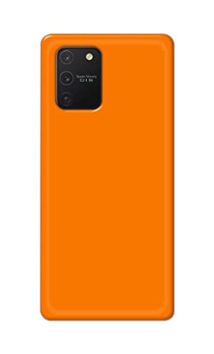 Image of Plain Orange Hard Back Case Cover for Samsung Galaxy Note 10 Lite /Samsung A81 / SM-N770F / DS Back Cover -(J5) VNS2229
