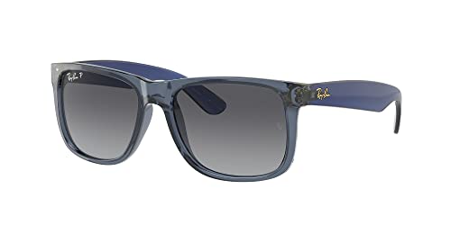 Ray-Ban RB4165 Sunglasses Bundle: RB 4165 JUSTIN 6596T3 Justin Transparent Blue Grey G and Universal Anti-slip Silicone Leash