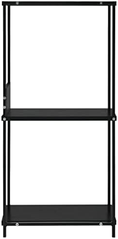 AGGEY Furniture ,Shelving ,Bookcases ,Small Straight Book Shelf Black 33.5x39.6x79.7 cm Engineered Wood,Standing Shelves