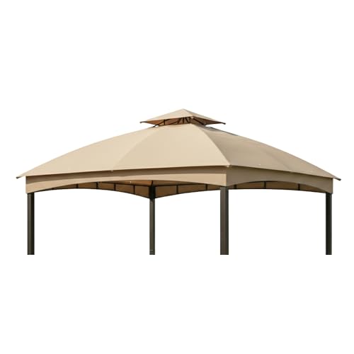Garden Winds Reinforced RipLock 350 Replacement Canopy Top Cover Compatible with 10 x 12 Gazebo Models TPGAZ2303D TPGAZ2403A TPGAZ2403C - Beige