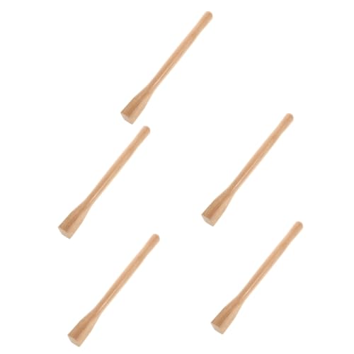 Toddmomy 5pcs Wooden Hoe Handle Replacement for Hoe Handles Easy to Install Long-Lasting Tool Handle for Construction Workers