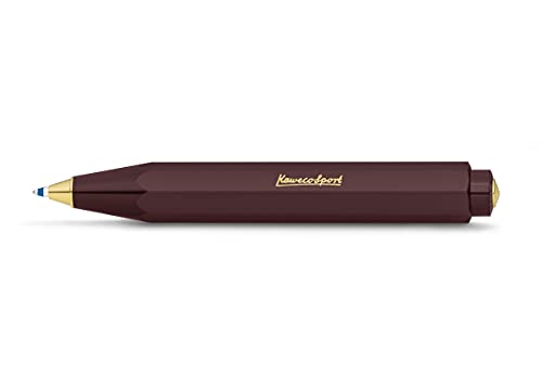 Kaweco CLASSIC SPORT Caneta esferográfica retrátil Bordeaux I com refis D1 padrão 10,5 cm