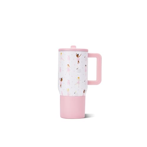 HydroJug Traveler 20oz Kids Insulated Tumbler with Handle, Ballerina