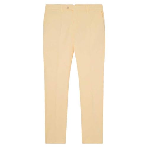 Hackett London Lin Stripe Eng Stripe Pantalón para Hombre, Amarillo (Soft Yellow), 38W/28L