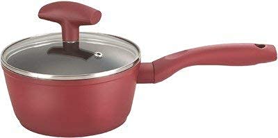 Image of Prestige Dura Plus Forged Milk Pan, 16cm, Red