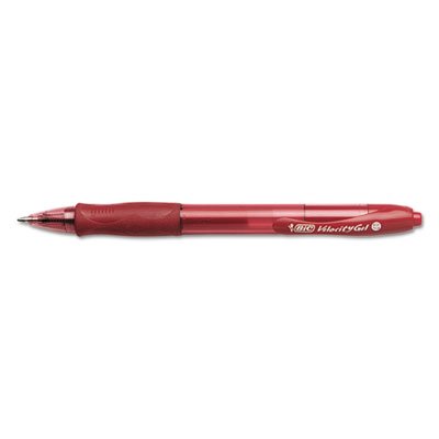 Bolígrafo gel BIC Gel-ocity retráctil rojo 0.7 mm docena