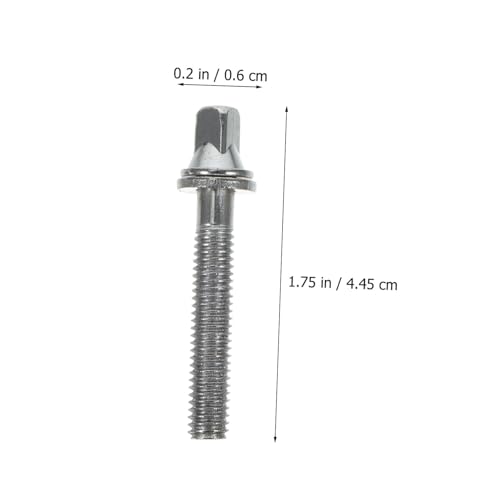 Accesorios esenciales para batería: 2 tornillos de tensión para aros de tambor, acero inoxidable, 44,5 mm miniatura 2