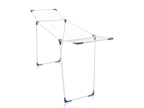 Leifheit Standtrockner Classic 180 Solid standfester Wäscheständer, 18m Trockenlänge für 2 Waschmaschinenladungen, für drinnen und draußen, mit Flügeln für Lange Wäsche, platzsparender Wäschetrockner