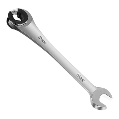 Llave de trinquete, llave giratoria de tubo de trinquete, doble trinquete rápido de bayoneta de extremo abierto para reparación de tubos de manguera de aceite