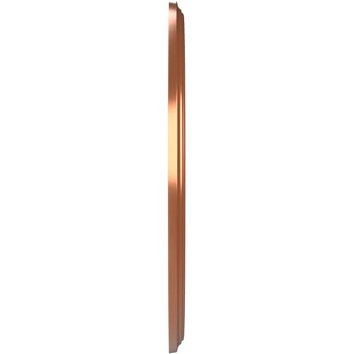 Image of Ekena Millwork CMP19BEBCO Berkshire Thermoformed PVC Ceiling Medallion (Fits Canopies up to 8 3 /8 inch), 19 inchOD x 3 1 /2 inchID x 1 inchP, Bright Coat Copper