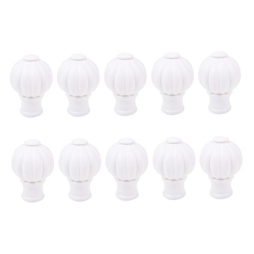 ERINGOGO 10Pcs Decorative Curtain Rod Finials Chic for Window Curtain Rod Ends Stylish Curtain Rod Head Plug for Easy Installation and Use