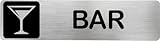 MovilCom® - Señal de acero inoxidable BAR 200X50mm señal informativa (ref.RD707017)