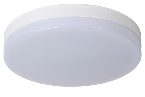 LUCIDE BISKIT - Deckenleuchte Badezimmer - Ø 40 cm - LED - 1x36W 2700K - IP44 - Bewegungssensor - Weiß