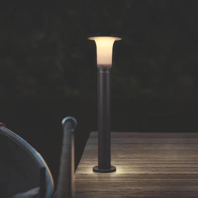Philips Fedora 12W LED Pedestal Light | Outdoor Garden Bollard Lamp | Warm White, 240V, IP65 Waterproof, Elegant Black Design 1