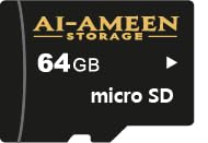 AI Ameen Storage Tarjetas MicroSD de la Serie AS MSD C1T   64GB, 128GB, 256GB, 512GB | 85MB/s de Lectura, Escritura de 45MB/s | Cumple con RoHS | Alta Velocidad para Video 4K, Juegos y más (64.0, GB)
