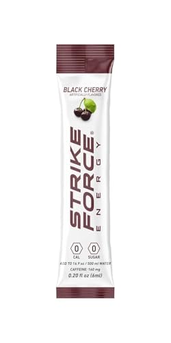 Image of Strike Force Energy Drink Mix - Black Cherry Flavor - Natural Tasting Caffeine Drink - Turn Any Drink into a Healthy Energy Drink - Zero Calories, Keto Friendly, Sugar Free, Pre Workout (30 Liquid Packs)