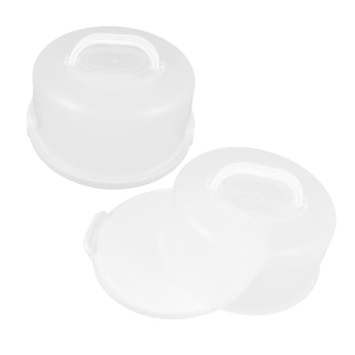 Hemobllo 2 Piezas tortenkarton Party Cake Carrier Ahorrador taper para pasteles PP Transparent