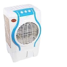 SHRIM TECH TRADING COMPANY. -Metal Air Cooler 25 Ltr KH2223 Water Tank with Exhaust Fan, 4-Way Air Deflection and High Density Wood Wool pads; & White