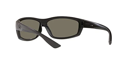 Costa Del Mar Men's Saltbreak Polarized Rectangular Sunglasses, Blackout/Grey Blue Mirrored Polarized-580G, 65 Mm #TOP5