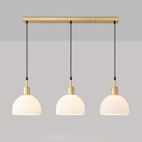 Lustre doré design Mid-Century pour îlot de cuisine et lumière de plafond
